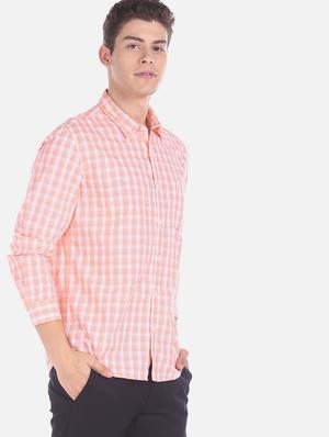 pink checkered casual shirt - 17576299 - Standard Image - 2