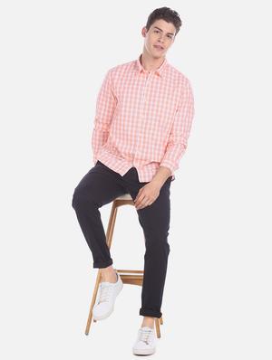 pink checkered casual shirt - 17576299 - Standard Image - 4