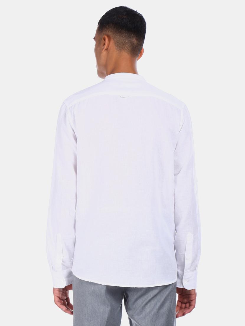 white solid casual shirt - 17576301 - Zoom Image - 3