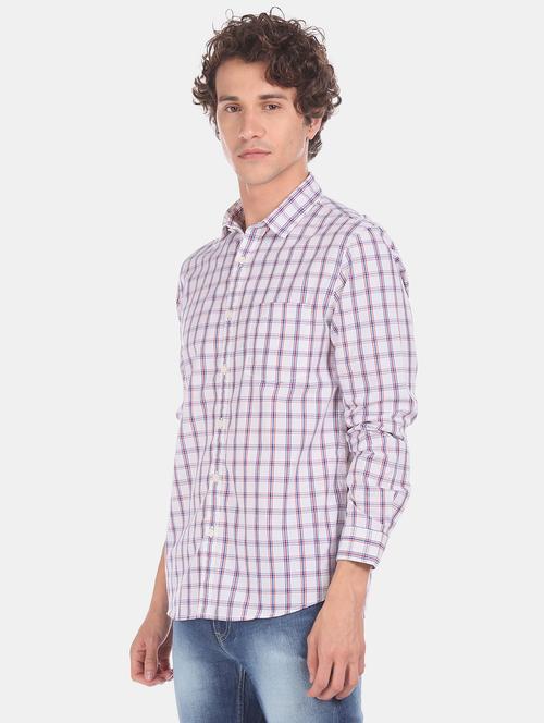 white checkered casual shirt - 17576309 - Standard Image - 1