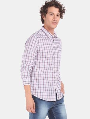 white checkered casual shirt - 17576309 - Standard Image - 2