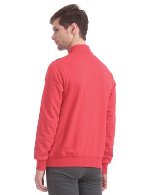 red color block cut & sew sweatshirt - 17576311 - Standard Image - 4