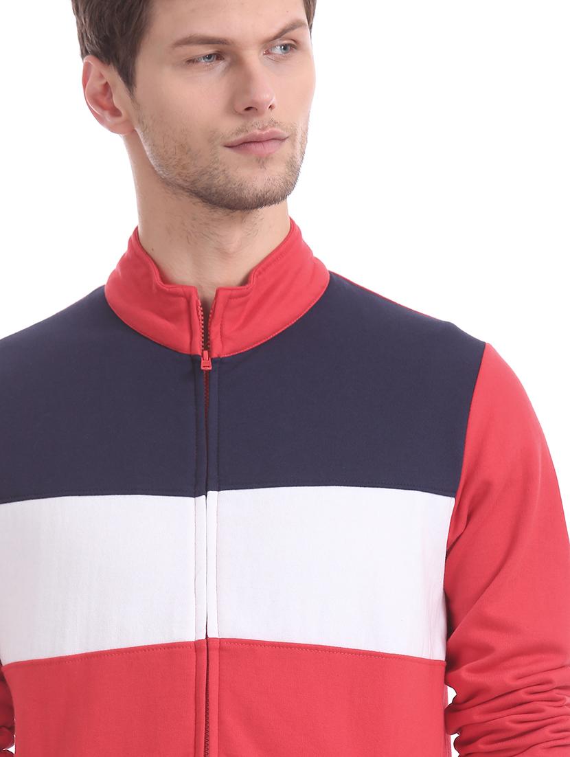 red color block cut & sew sweatshirt - 17576311 - Zoom Image - 6