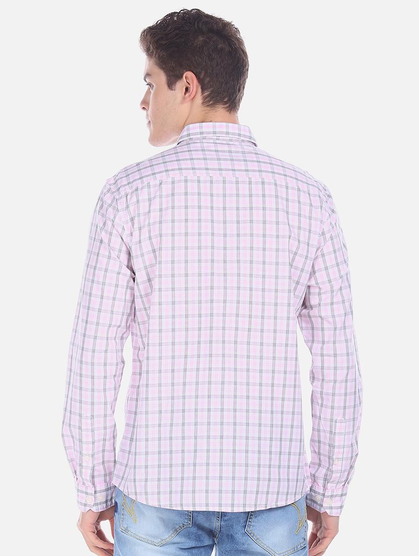 pink checkered casual shirt - 17576327 - Zoom Image - 3