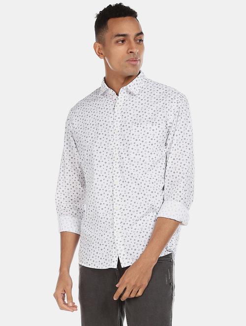 white printed casual shirt - 17576558 - Very Small Image - 1