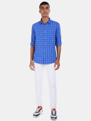 blue chckered casual shirt - 17576563 - Standard Image - 4