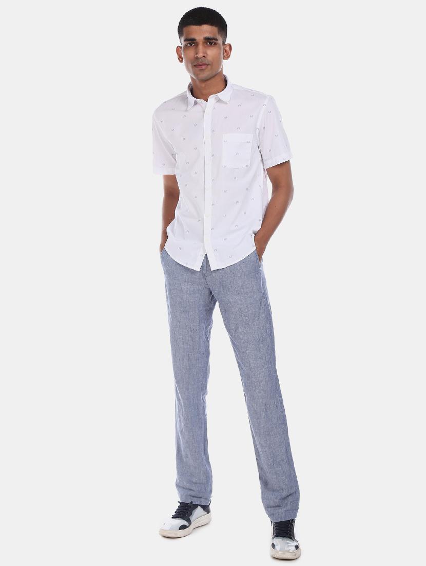 white printed casual shirt - 17576564 - Zoom Image - 4