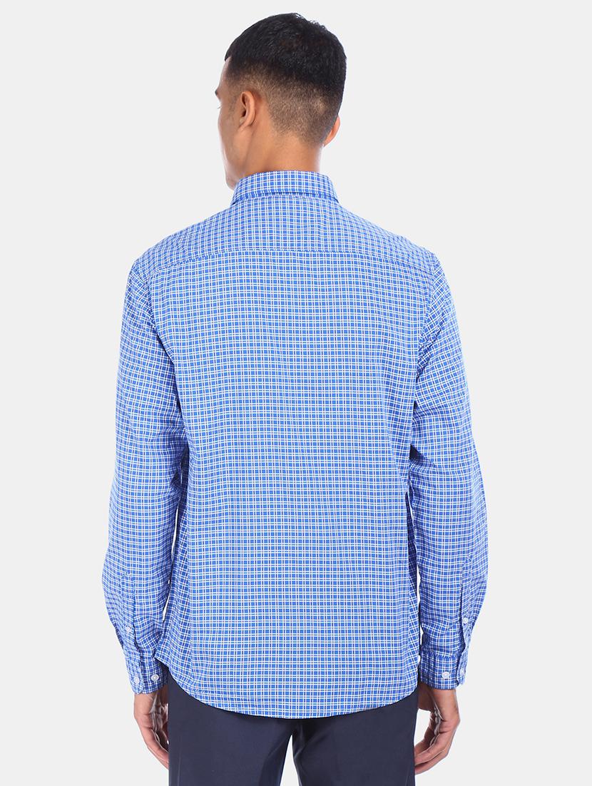 light blue checkered casual shirt - 17576585 - Zoom Image - 3