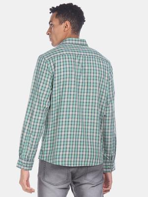 green checkered casual shirt - 17576600 - Standard Image - 2