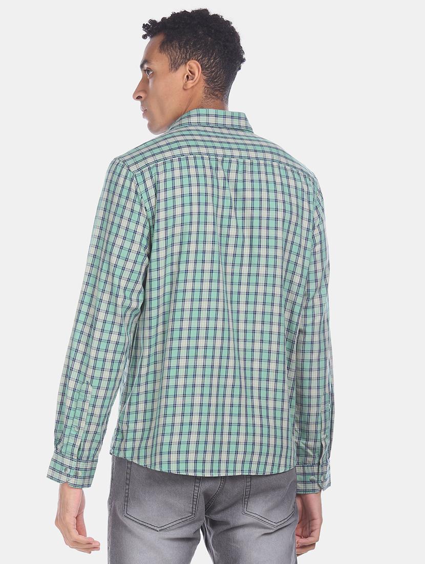 green checkered casual shirt - 17576600 - Zoom Image - 2