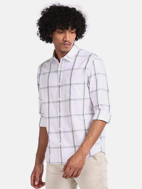white checkered casual shirt - 17576662 - Standard Image - 1