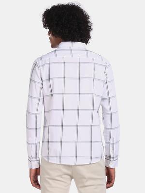 white checkered casual shirt - 17576662 - Standard Image - 2