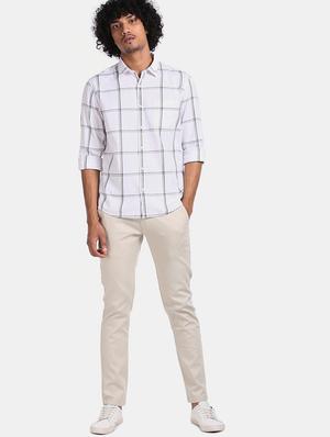 white checkered casual shirt - 17576662 - Standard Image - 3