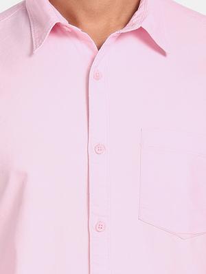 pink solid casual shirt - 17576730 - Standard Image - 5