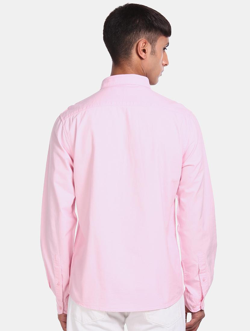 pink solid casual shirt - 17576730 - Zoom Image - 3