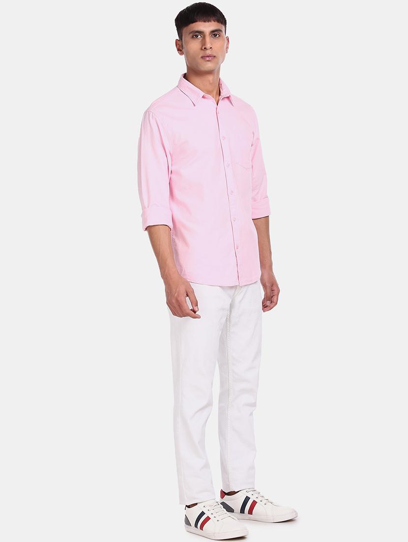 pink solid casual shirt - 17576730 - Zoom Image - 4
