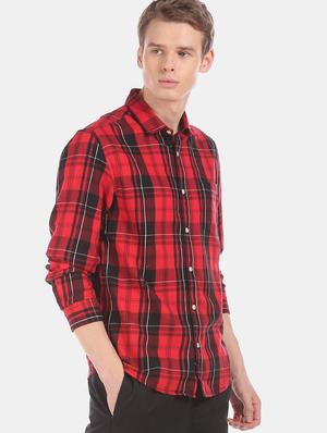 red checkered casual shirt - 17576752 - Standard Image - 2