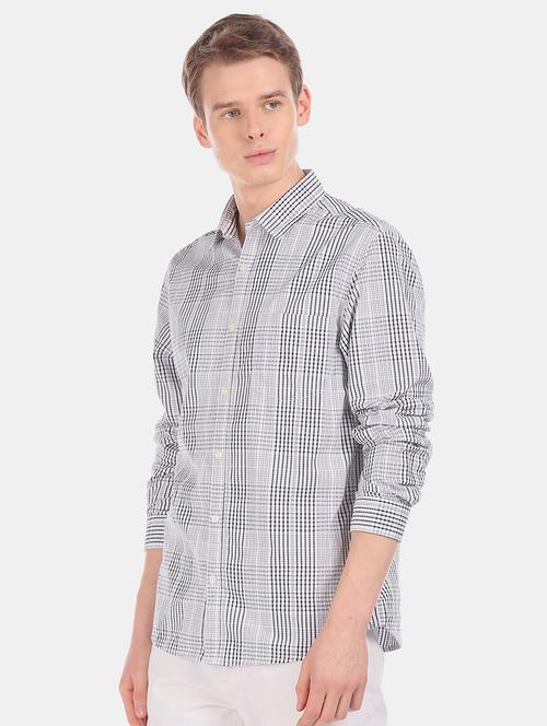 white checkered casual shirt - 17576770 - Standard Image - 1