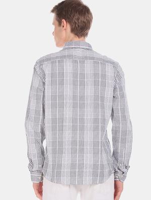 white checkered casual shirt - 17576770 - Standard Image - 3