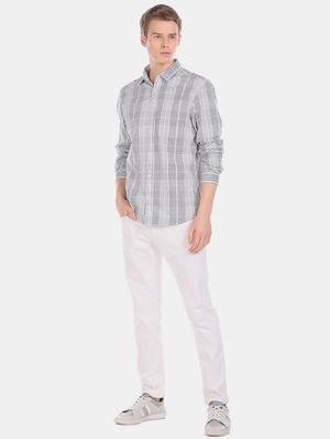white checkered casual shirt - 17576770 - Standard Image - 4