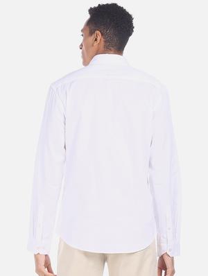 white solid casual shirt - 17576812 - Standard Image - 3