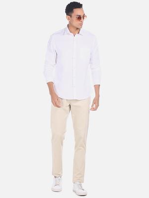 white solid casual shirt - 17576812 - Standard Image - 4