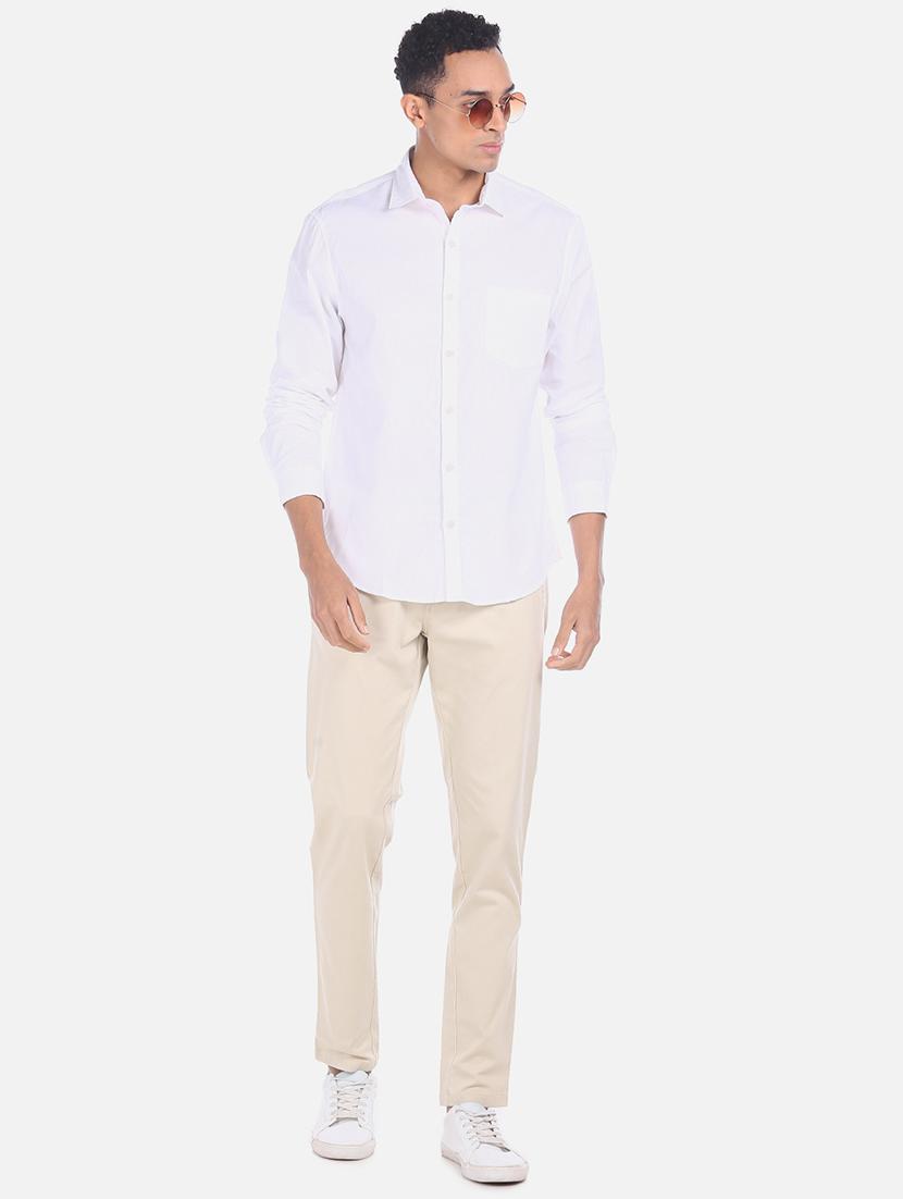 white solid casual shirt - 17576812 - Zoom Image - 4