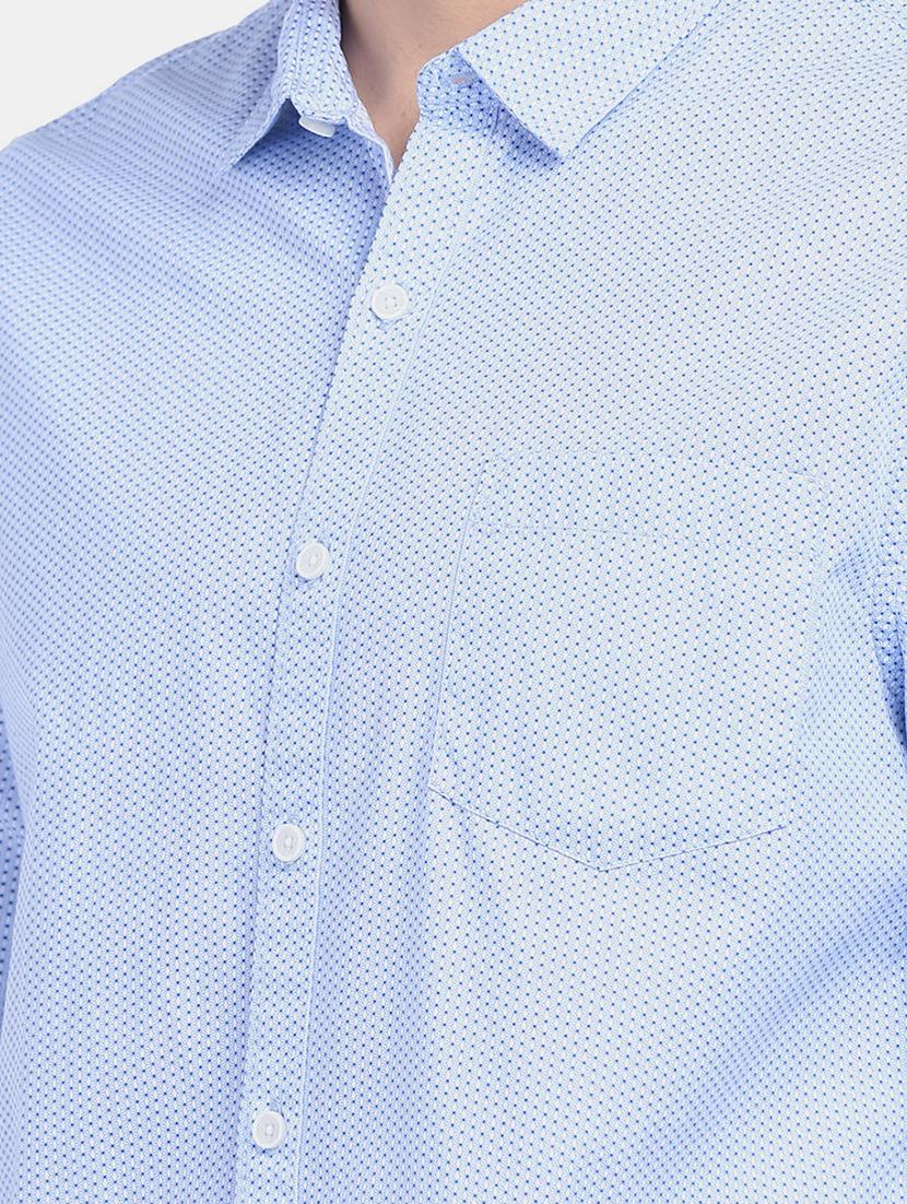 light blue printed casual shirt - 17576833 - Zoom Image - 5