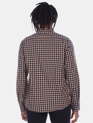 navy blue checkered casual shirt - 17576883 - Standard Image - 4