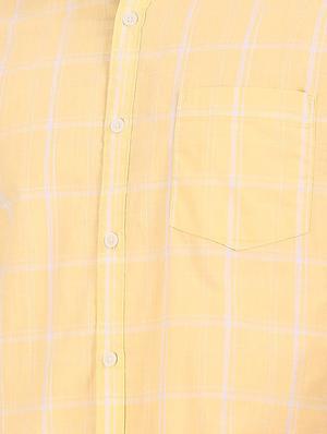 yellow checkered casual shirt - 17576915 - Standard Image - 5