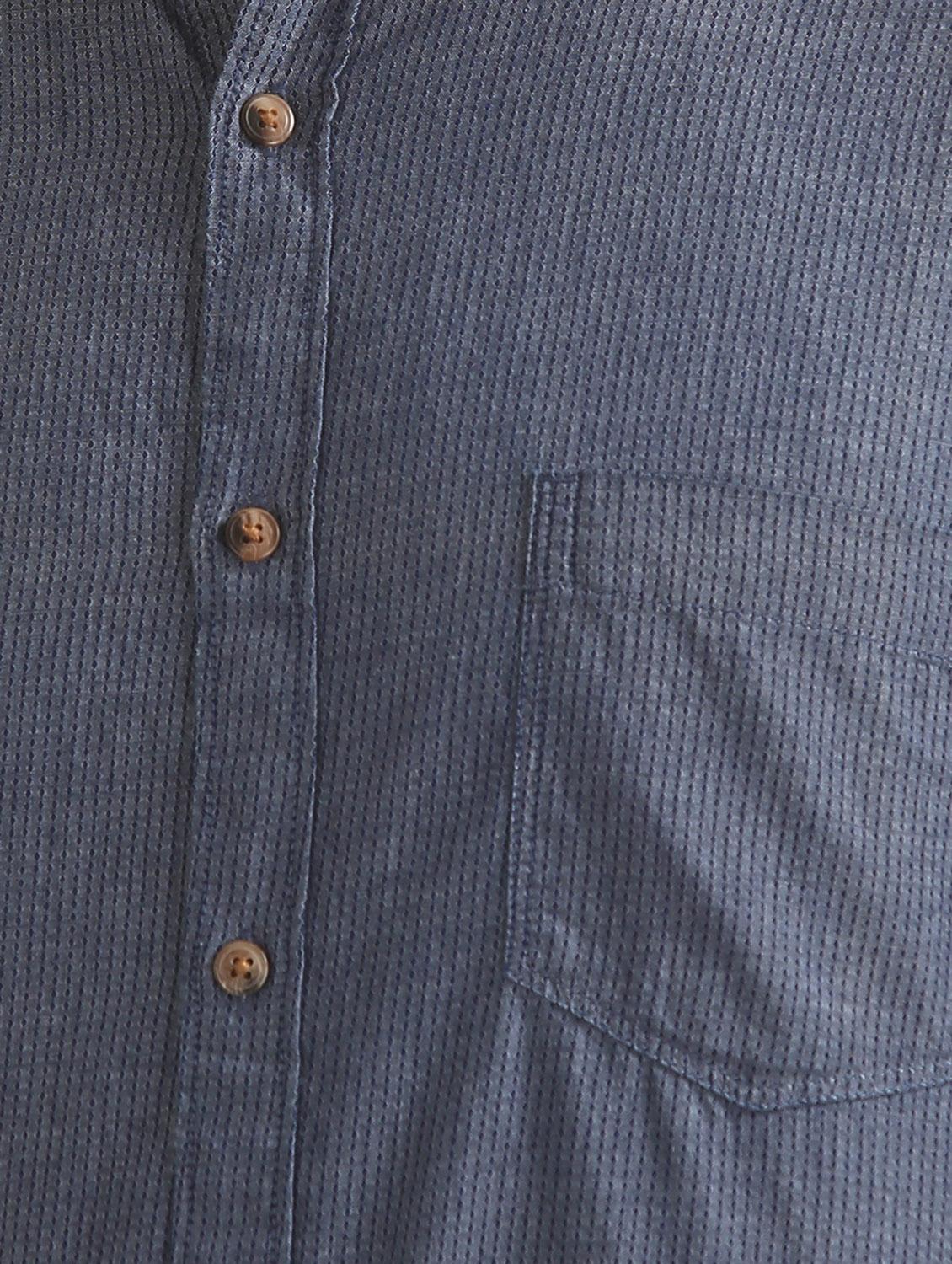 blue self design casual shirt - 17576990 - Zoom Image - 5