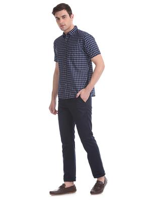 blue checkered casual shirt - 17576998 - Standard Image - 4