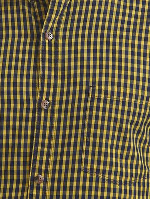 yellow checkered casual shirt - 17577016 - Standard Image - 5