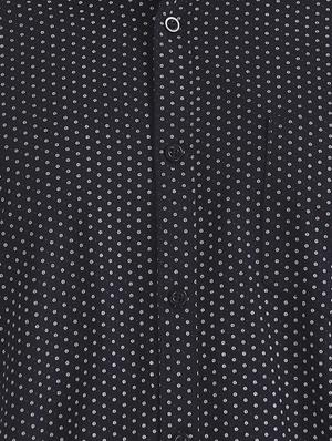navy blue printed casual shirt - 17577078 - Standard Image - 5