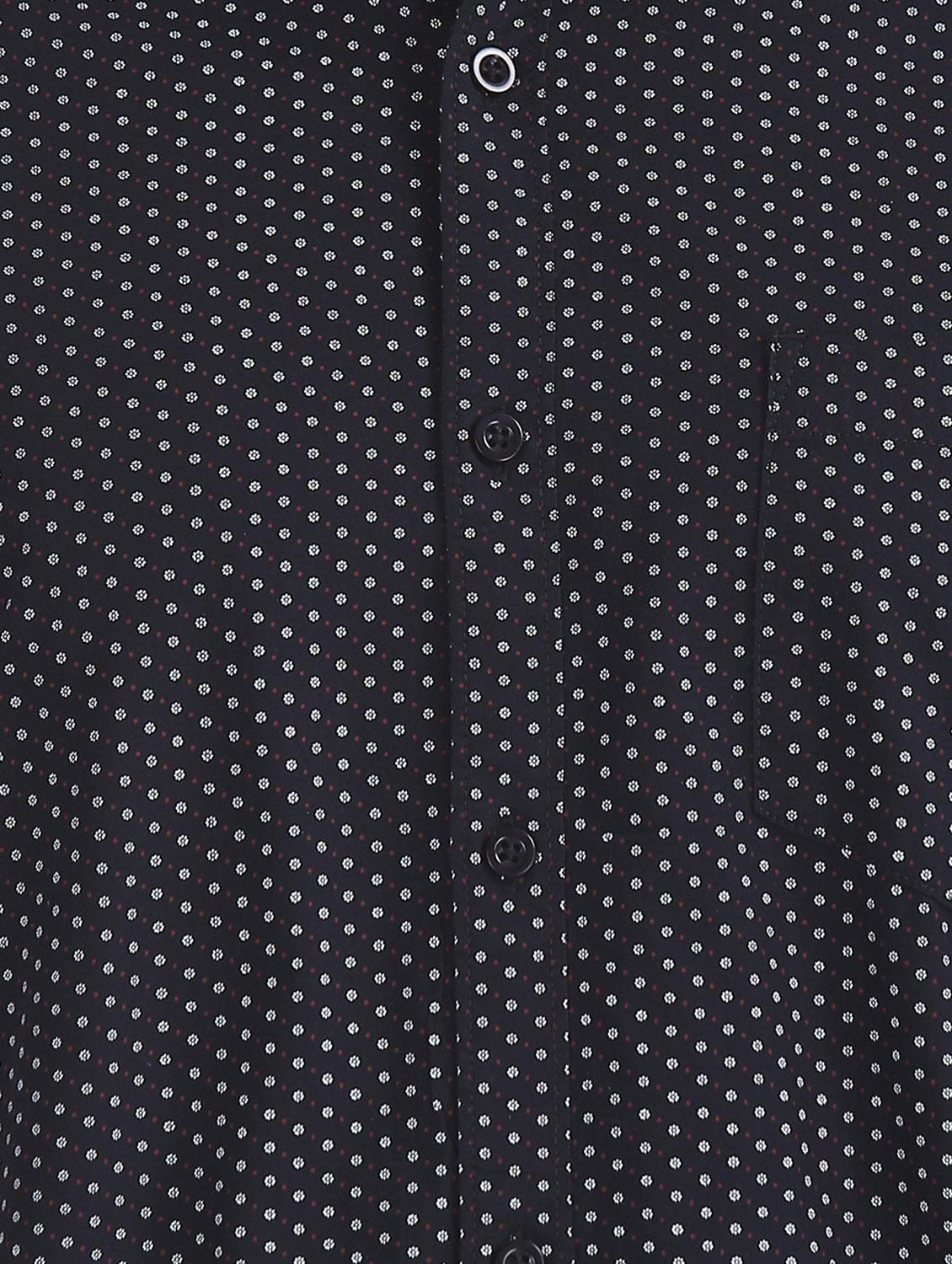 navy blue printed casual shirt - 17577078 - Zoom Image - 5