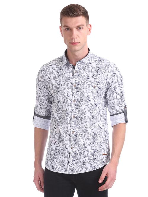 white printed casual shirt - 17577207 - Standard Image - 1