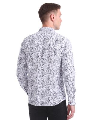 white printed casual shirt - 17577207 - Standard Image - 3
