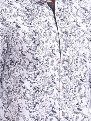 white printed casual shirt - 17577207 - Standard Image - 5
