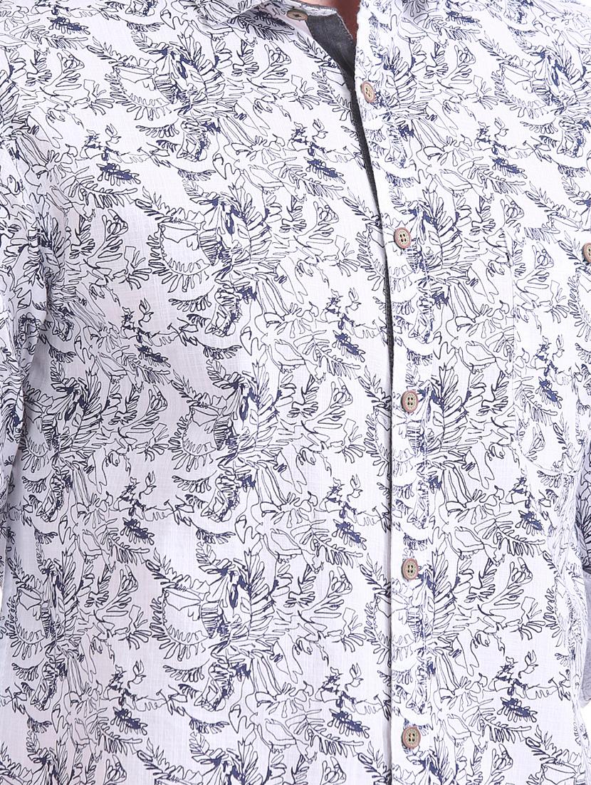 white printed casual shirt - 17577207 - Zoom Image - 5