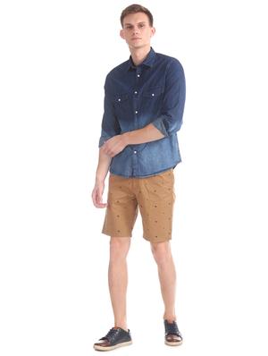 blue ombre casual shirt - 17577318 - Standard Image - 4