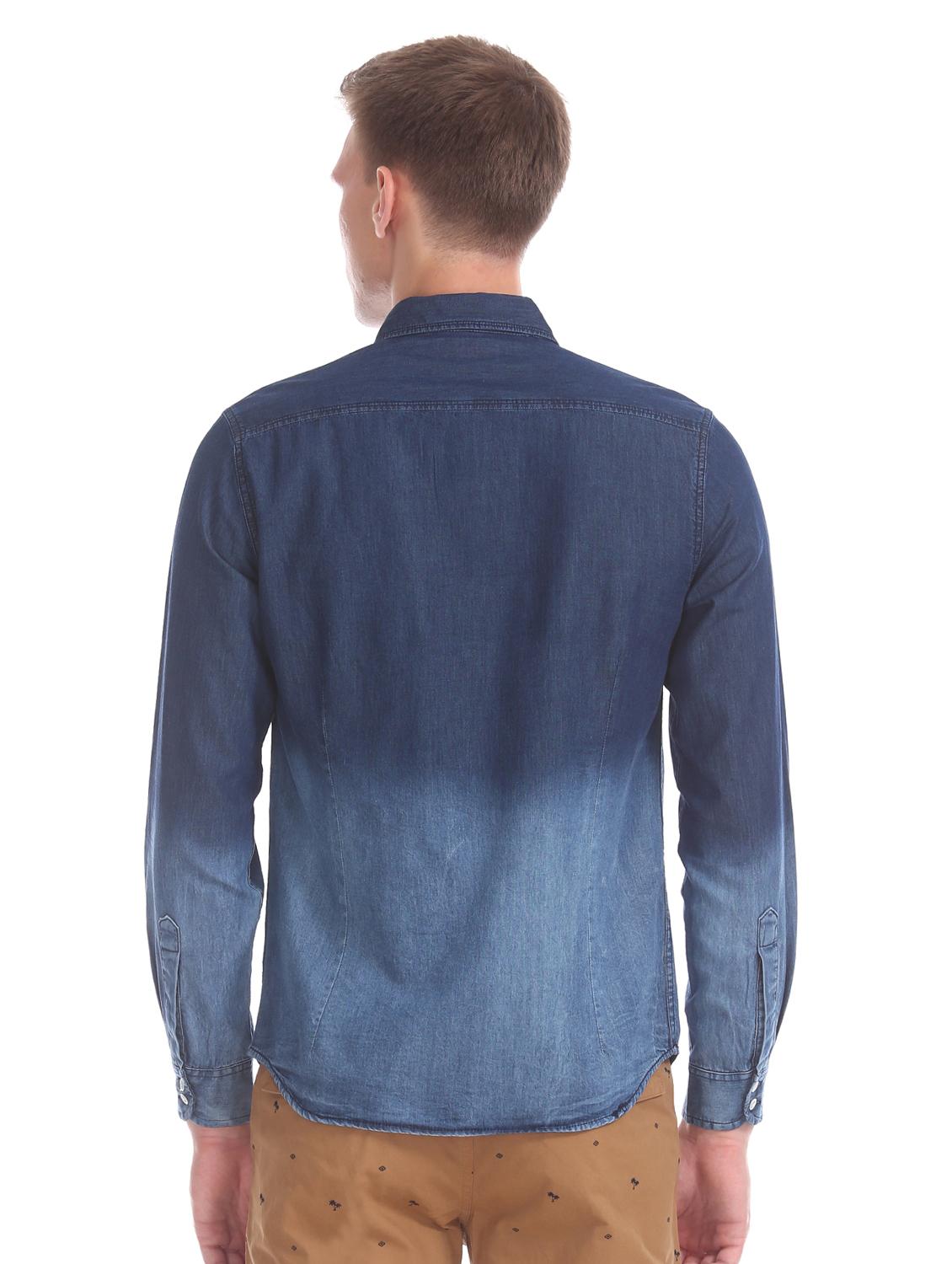 blue ombre casual shirt - 17577318 - Zoom Image - 3