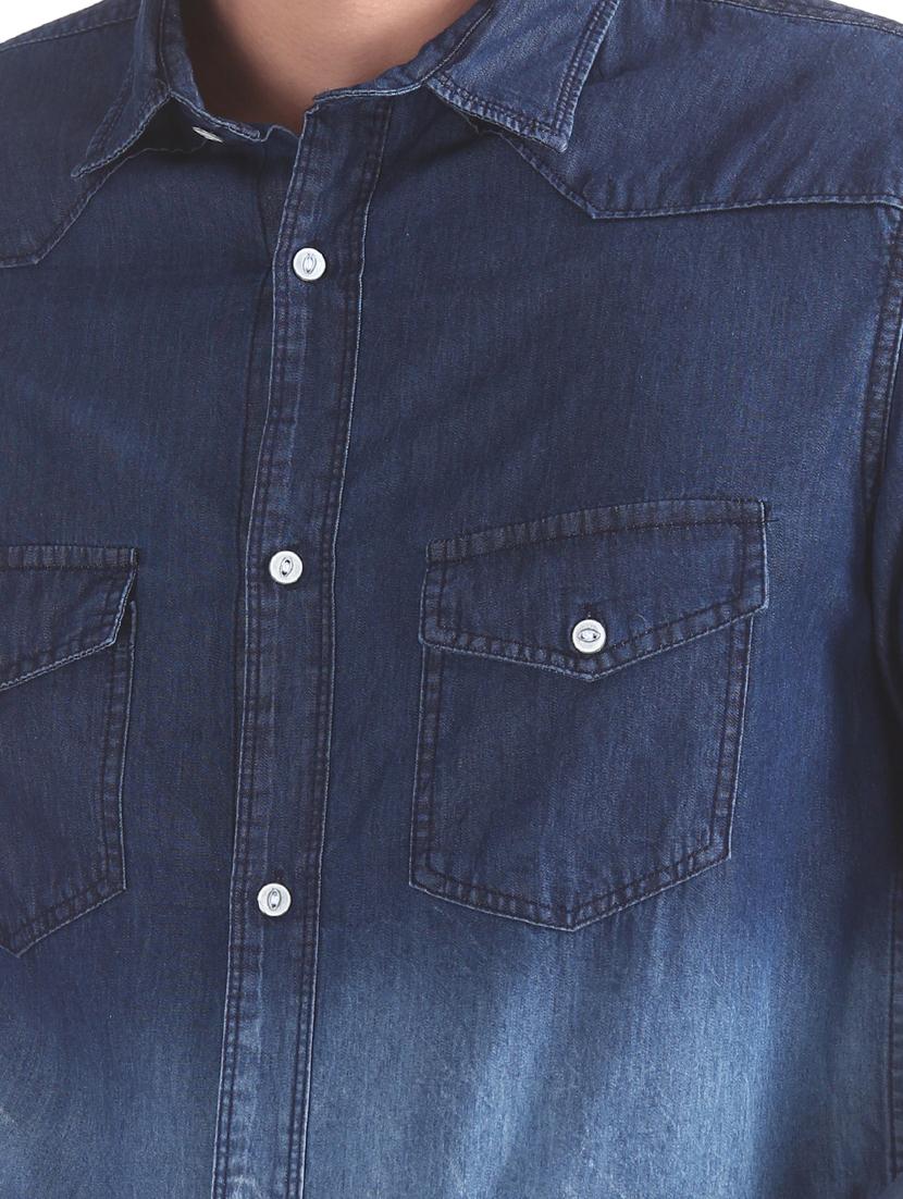blue ombre casual shirt - 17577318 - Zoom Image - 5