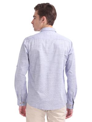 blue striped casual shirt - 17577357 - Standard Image - 3