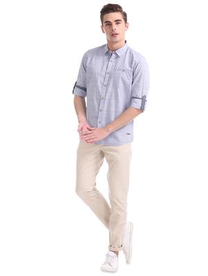 blue striped casual shirt - 17577357 - Standard Image - 4