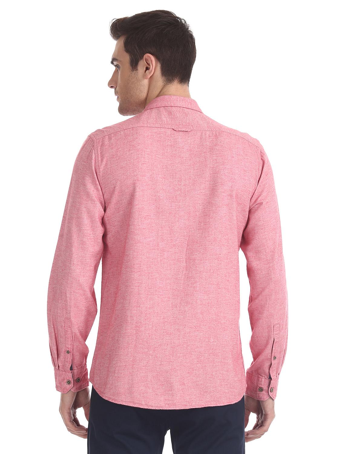 pink solid casual shirt - 17577440 - Zoom Image - 3