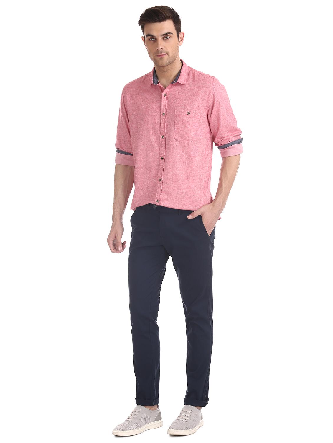pink solid casual shirt - 17577440 - Zoom Image - 4
