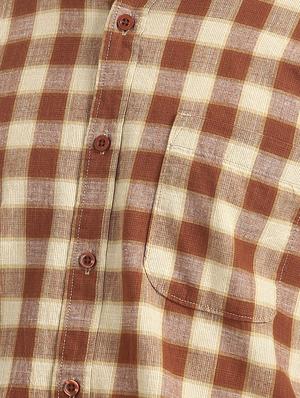 beige checkered casual shirt - 17577491 - Standard Image - 5