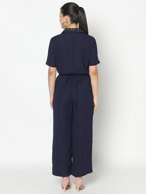 embellished detail full leg jumpsuit - 17577675 - Standard Image - 3
