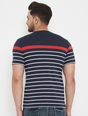 navy blue striped t-shirt - 17577875 - Standard Image - 3