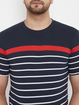 navy blue striped t-shirt - 17577875 - Standard Image - 5
